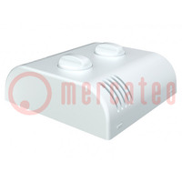 Enclosure: wall mounting; X: 80mm; Y: 80mm; Z: 25mm; ABS; white