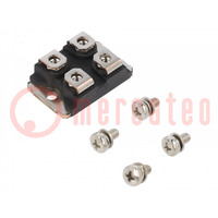 Module: diode; double independent; 400V; If: 60Ax2; ISOTOP; screw