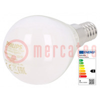 Lampka LED; biały ciepły; E14; 230VAC; 250lm; P: 2,2W; 2700K