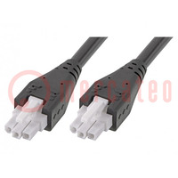 Cable; Mini-Fit Jr; hembra; PIN: 3; Long: 1m; 6A; Aislamiento: PVC