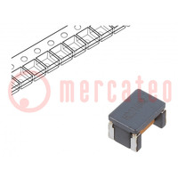 Inductance: common mode; SMD; 100uH; 150mA; 2Ω; -30÷50%; 50VAC