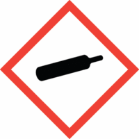 Gefahrenpiktogramm - Rot/Schwarz, 1.5 x 1.5 cm, Polyesterfolie, Selbstklebend