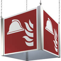 Brandschutzzeichenwürfel zur Deckenabhängung Mittel und Geräte zur Brandbekämpfung Größe (BxH): 557 x 500 mm