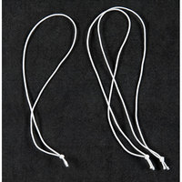 Fertigschleifen aus Gummizugschnur, Farbe: weiß, VE = 50 Stück, Länge: 25,0 cm