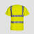 Korntex Warnschutz T-Shirt fluoreszierend gelb mit vier 5 cm breiten Reflexstreifen (Quer- und Längsstreifen) Version: L - Größe L