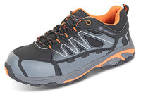 Beeswift Footwear Trainer S3 Composite Black / Orange / Grey Size 10.5