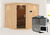 Sauna Haaspsalu 231x196x198cm mit Zubehör-Set, Eckeinstieg