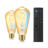 WiZ Filament Bulb Amber 50 W ST64 E27 x2 + Remote