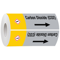 Brady ISO20560PM-300X30M-CARBON DIOXIDE(CO2)-RL selbstklebendes Etikett Rechteck Permanent Mehrfarbig