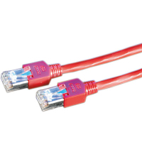 Draka Comteq SFTP Patch cable Cat5e, Red, 15m Netzwerkkabel Rot