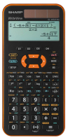 Sharp EL-W531XGYR Taschenrechner Tasche Wissenschaftlicher Taschenrechner Schwarz, Orange