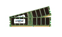 Crucial 2 GB DDR UDIMM módulo de memoria 2 x 1 GB 333 MHz