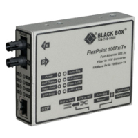 Black Box LMC213A-SMSC-R2 netwerk media converter 100 Mbit/s 1300 nm Single-mode Zwart, Wit