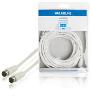 Valueline VLSB41300W100 coax-kabel 10 m F Wit