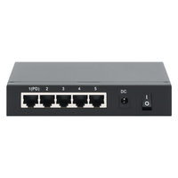 Intellinet 5-Port Gigabit Switch with PoE Passthrough, 4 x PSE PoE ports, 1 x PD PoE port, IEEE 802.3at/af Power-over-Ethernet (PoE+/PoE), IEEE 802.3az Energy Efficient Ethernet...