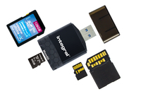 Integral USB3.0 CARDREADER DUAL SLOT SD MSD UHS2 card reader USB 3.2 Gen 1 (3.1 Gen 1) Black