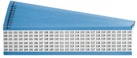 Brady WM-100-124-PK etiqueta autoadhesiva Rectángulo Azul, Blanco 625 pieza(s)
