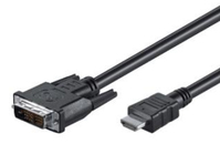M-Cab HDMI/DVI-D cable 2m black Fekete