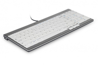 BakkerElkhuizen UltraBoard 960 Tastatur USB AZERTY Belgisch Hellgrau, Weiß