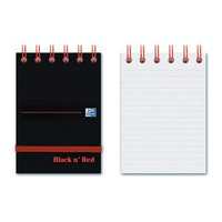 Hamelin 400050435 writing notebook A7 140 sheets Black, Red