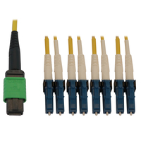 Tripp Lite N390X-02M-8L-AP InfiniBand/fibre optic cable 2 M MPO/MTP 4x LC OFNR OS2 Zöld, Fekete, Kék, Sárga