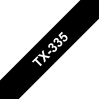 Brother TX-335 ruban d'étiquette Noir sur blanc