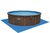 Bestway Hydrium™ Stahlwandpool Komplett-Set mit Sandfilteranlage Ø 490 x 130 cm, Holz-Optik (Palisander), rund