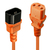 Lindy 30473 kabel zasilające Czarny, Pomarańczowy 0,5 m C14 panel C13 panel