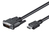 M-Cab HDMI/DVI-D cable 3m black Fekete