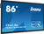 iiyama PROLITE TE8614MIS-B2AG Płaski panel Digital Signage 2,17 m (85.6") Wi-Fi 435 cd/m² 4K Ultra HD Czarny Ekran dotykowy Procesor wbudowany Android 24/7