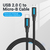 Vention USB 2.0 C Male to Micro-B Male 2A Cable 1.5M Black