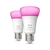 Philips Hue White and Color ambiance E27 - Smarte Lampe A60 Doppelpack - 1100