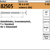 ART 82505 PA 6.6 7,6 x 760/ 220 Kabelbinder, schwarz, T120L-HS VE=S