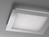 Flache LED Deckenleuchte BUG Quadrat 40cm mit Fernbedienung, Silber matt & Chrom