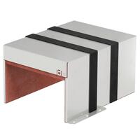 Brandschutzbox dreiseitig mit intumeszierenden Einlagen 300x223x166 Edelstahl, rostfrei A2 1.4113 blank, nachbehandelt