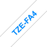 BROTHER szalag TZe-FA4, Fehér alapon Kék, Szövet szalag, 18mm 0.47", 3 méter