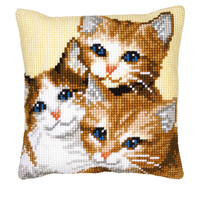 Cross Stitch Kit: Cushion: Kittens