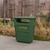 Fire Retardant GRC Closed Top Litter Bin - 84 Litre - Textured Finish painted in Green