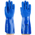 Ansell 14-663 EDGE® Gr. 8 Baumwolle, PVC blau geraut Vollbeschichtet, lange Stul