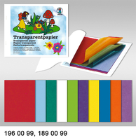 URSUS Transparentpapier 14×24cm 1960099 42g, 10 Farben ass.