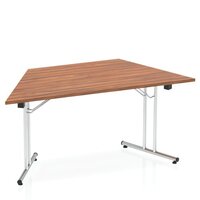 Dynamic Impulse 1600mm Folding Trapezium Table Walnut Top I000702