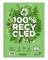 Silvine Premium Recycled A4 Plus Wirebound Card Cover Notebook Ruled 120(Pack 5)