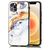 NALIA Tempered Glass Cover compatible with iPhone 12 Pro Max Case, Marble Design Pattern 9H Hardcase & Silicone Bumper, Slim Protective Shockproof Mobile Skin Phone Protector Go...