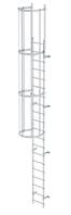 Einzügige Steigleiter mit Rückenschutz (Bau) Aluminium blank, 6,80m