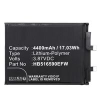Battery 17.03Wh 3.87V 4400mAh , for Honor Mobile ,