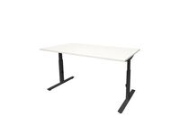 Linesto Plus Verstelbaar Bureau, 200 x 80 cm, Wit, Zwart