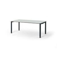 Rectangular table, round tube foot