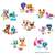 PACK DE 2 FIGUAS MASCOTAS LITTLEST PET SHOP 13,97X12,70X4,49 CM - MODELOS SURTIDOS