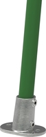 Rohrverbinder | Fußplatte oval 3-11° Neigung | 152D48 | 48,3 mm | 1 1/2" | Temperguss u. Elektrogalvanisiert
