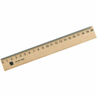 Holzlineal 20cm braun